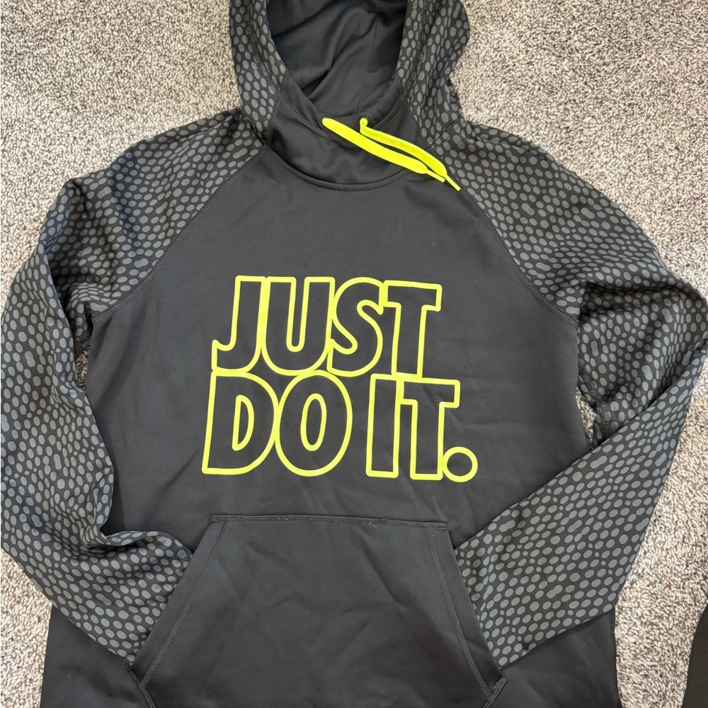 Nike Therma-Fit Black and Neon Hoodie